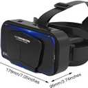 3D VR Glasses VR Virtual Reality Headset Support 360Panorama Large Screen Anti-Bluelight Adjustable Pupil Distance Prevent Fatigue Goggles for Movies Games