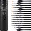 Golden Maple Miniature Paint Brushes, 15PC Model Brushes Micro Detail Paint Brush Set, Fine Detailing for Acrylics, Oils, Watercolors & Paint by Number, Figurine (Black)