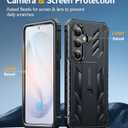 FNTCASE for Samsung Galaxy S26 Case: [Built-in Screen Protector & Kickstand] [2 Front Frames] [Military-Grade Drop Protection] Heavy Duty Shockproof Rugged TPU Case Full Body Protective Black