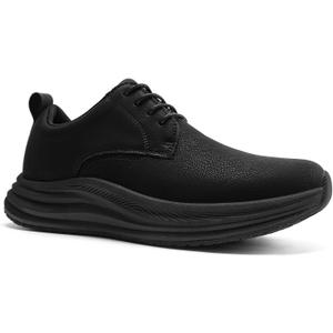 Men's Orthopedic Wide Walking Dress Shoes - Arch Support Plantar Fasciitis Classic Formal Leather Oxford - Comfortable Casual Classic Flat Feet Orthotics Sneakers for Foot and Heel Pain Relief