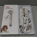 Discala Dog Dryer, Dog Grooming Blow Dryer Kit with Slicker Brush for Pet, High Velocity Blow Dryer for Dogs with Adjustable Speed and Temperature for Dog Grooming Supplies and Home Use, White