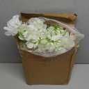 Riceshoot 37 Pcs Church Pew Wedding Decorations with Light White Fabric Tulle Silk Artificial Flower Pew Clips Wedding Aisle Decor for Party Church Ceremony Banquet Reception