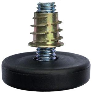 SINGTAN Furniture Levelers with Screw-in Nuts-4 Pack| Furniture Feet | Heavy Duty Adjusting Foot | 1" Adjustable Furniture Legs | table Levelers | chair Levelers,3/8"-16 Threaded Bolt, Thread Pitch: 16