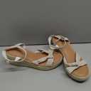 Luoika Women's Wide Width Ankle Strap Wedge Sandals, size 9.5W