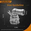 1K0122291R Aluminum Water Coolant Hoses Connector Pipe Replacement for Audi A3 S3 Sportback VW Beetle EOS Golf Caddy CC Jetta Passat Touran Seat Skoda 1K0122291CA (Two Pcs)