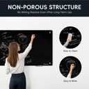 Magnetic Glass Blackboard - Frameless Dry Erase Board 48"x36" for Office, School & Home