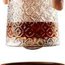 Rotatable Tumbler Crystal Glass Cups,Unique Drinking Glasses,Spinning Whiskey Old Fashioned Bourbon Glass for Cocktail,Scotch