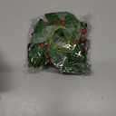 4 Pcs 1.26'' Christmas Candle Ring Wreath Mini Berry Garland Artificial Candle Holder Rings for Christmas Table Centerpiece Home Party