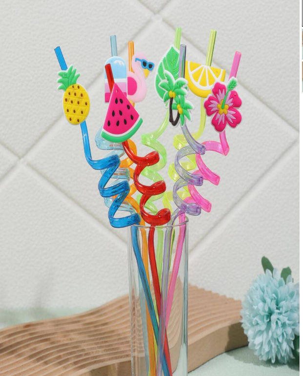 Curly Straws Set of 4 Pack 32 PCS