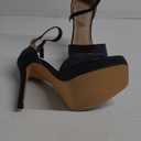 DREAM PAIRS Women's Stiletto High Heels Platform Ankle Strap Square Open Toe Dress Sexy Sandals (7.5, Black-pu)