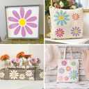 Large Flower Stencils for Painting on Wood, 13.8 Inch Spring Daisy Floral Stencil Reusable Large Flower Paint Templates for Walls DIY Crafts Fence Canvas Cake Fabric (Flower4)