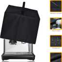 Coffee Maker Cover, Duty Waterproof & Dustproof, Protective Kitchen Appliance Covers ,Nylon,15.7" x 15.4" x15.7" ,Espresso Machine Cover Compatible with Breville , Ninja Espresso Machine (Black)