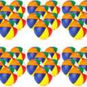 36 Pcs Beach Stress Ball 2.5 Inch Summer Mini Stress Relief Balls Rainbow Squeeze Toys Pu Foam Squeezy Toy for Girls Boys Adults Beach Birthday Party Favors Water Pool Games(Multicolor)
