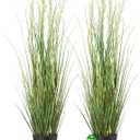 Jexine 2 Pcs 4 ft Tall Artificial Grass Plant Potted Artificial Greenery Floor Plants Faux Pampas Grass Tall in Pot for Housewarming Gift House Garden Bathroom Lobby Outdoor Decoration