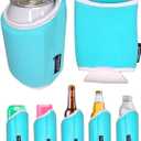 TahoeBay Universal Blank Can Coolers (8-Pack) Neoprene 4 in 1 Insulated Sleeves Fits 12 oz Beer Cans and Bottles, Slim, 16oz Drinks, Water, Blanks for Sublimation, Vinyl, DTF (Aqua)