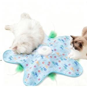 Interactive Cat Toys for Indoor Cats Hide and Seek Cat Toy Automatic Cats Toy Moving Concealed Feathers