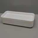 Ziliny 20 Pcs Serving Platters 14 x 6 Inch Rectangle Serving Trays Reusable Food Tray Dishes Dessert Trays Plastic Plates for Wedding Home Table Thanksgiving Christmas Party(White)