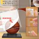 KKU Basketball Display Case, Acrylic Clear Full Size Basketball Case with Solid Wood Base,UV Protected Basketball Display Stand for Autographed Standard NBA WNBA Ball Memorabilia Keepsake, Black (Black Basketball Case)