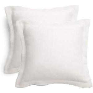 TAOSON 2pcs/Set 100% Cotton 300 Thread Count 24x24 European Square Pillow Shams Envelope Style Pillow Cover Pillowcase Pillow Protector Cushion Cover Non Zippered Only Cover No Insert (White)