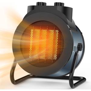 Elevoke Space Heaters for Indoor Use, 1500W PTC Electric Heater with 90Adjustable Angle, Fast Safety Heat, Small Portable Heater for Office Home (Blue)