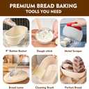 9 Inch Banneton Proofing Basket Set, Sourdough Starter Kit for Artisan Bread Baking, Includes Tools for Dough Proofing and Gift Packaging