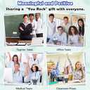 1 Set 15 Pcs 4 inch You Rock Toys Positive Gifts 3D Printed You Rock Figurines Decorations and Birthday Motivational Gifts for Colleague Staff Teacher with 6 Whiteboard and 8 Multicolor Pens