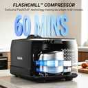 Inoviva Ice Cream Maker Automatic 1.7 Pt, No Pre-Freezing,Built-In Compressor, Digital Display & Timer,3 Presets, Makes ice cream, Gelato, Perfect for home & party, IM001