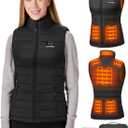 Heated Vest for Women with 16000mAh 7.4V Battery Pack IncludedWarming Women's Heated Vest Electric Rechargeable (XX-Large, Black)