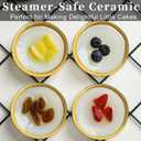 Small Earthenware Ramekins Custard Bowls, 10 Pack Mini Dipping Sauce Cups Pinch Bowl, Little Kitchen Condiment Ingredient Prep Salad Dishes, Dishwasher Microwave Freezer Safe