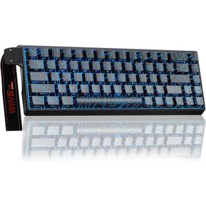 AULA WIN68 HE Mechanical Gaming Keyboard 60%, Hall Effect Magnetic Switch, Fast Trigger Mode Adjustable Actuation, 8000Hz Polling Rate, RGB Backlit, Small Wired Keyboard for Laptop/PC Gamer (Line Black-standard version)