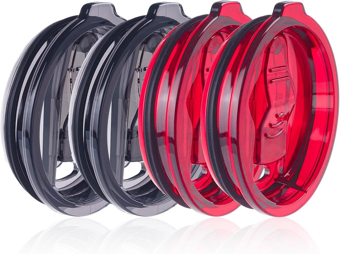 4 Replacement Lids for 30oz Stainless Steel Tumbler Lids - Only Replace The lid With A Top Diameter Of 3.91 inches (Bottom Diameter Of 3.74 inches)