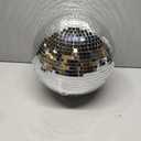 12" Disco Ball Mirror Ball Disco Party Decoration Stage Light Dj Light Effect Home Business Christmas Display Decoration Silver