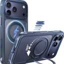 MAGIC JOHN Heavy Duty for iPhone 17 Pro Case with Stand, Fit for MagSafe, 360 Magnetic Ring Holder, Camera Control Cases, Shockproof Phone Case for iPhone 17 Pro 6.3", Rugged Cover, Deep Blue