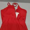 SHAPERIN Women's One Piece Swimsuit Deep V Neck Bathing Suits Tummy Control Push Up Padded Swimwear Size L