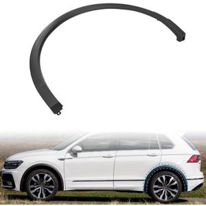 GXARTS Black Left Side Rear Driver Wheel Opening Molding 5NN854819A9B9 Compatible with Volkswagen Tiguan 2.0L 2018 2019 2020 2021 2022 2023
