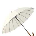 16 Ribs 48" Stick Umbrella Auto Open Solid Color Fashionable and Simple, Arc Classic Wood Handle, Windproof Unbreakable Stick Rain Umbrella