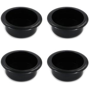 T Tulead 4PCS Cup Holders Sofa Couch Plastic Cup Holder Boat Table Black Cup Holder 3.39" Inner Diameter