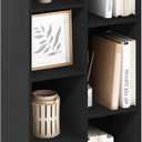 Furinno LUDER Book Shelf, 7-Cube Bookshelf, Bookcase, 9.4 x 19.5 x 41.7, for Living Room, Bedroom, Home Office, Blackwood