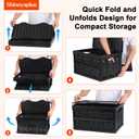 45L Collapsible Milk Crate for Storage, Plastic Crates 3 Packs, Collapsible 55lbs Heavy Duty Storage Crates for Home, Camping, Organizing