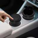2 x Car Trash Can Bin with Lid - Mini Car Garbage Can Cup Holder-Black Small Leakproof Vehicle Trash Bin-Automotive Organizers and Storage for Back Seat Door SUV Accessories