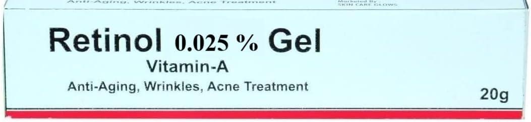 Polet Retinol Gel 0.025 Vitamin A Repairs Fine Lines & Wrinkles, Scar Treatment Age and Sun Spots Anti-Aging Formula, 20 Grams (Retinol Gel 0.025)