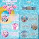 Chriffer Kids Swim Vest Life Jacket for 30-55 Pounds Boys and Girls, Toddler Floaties with Shoulder Harness Arm Wings for 2,3,4,5,6,7 Years Old Baby (Pink)