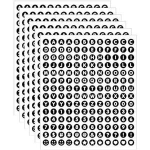 Pack Of 7, 6 Sheets Letter Stickers 1008 Alphabet Stickers, 0.5 inch Self Adhesive Vinyl Letters Numbers Kit, YTPZCL Mailbox Numbers Sticker for Mailbox, Signs, Window, Door,Cars,Trucks,Business,Address Number