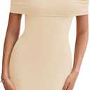 PRETTYGARDEN Women's Off The Shoulder Maxi Dresses 2025 Summer Formal Elegant Cocktail Party Wedding Guest Long Dress (Apricot)