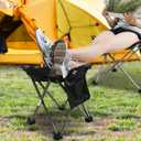 Roptat Camping Stool,Portable Folding Compact Lightweight Stool Seat for Camping Fishing Hiking Gardening Outdoor Walking Backpacking Travelling and Beach with Carry Bag (Grey)