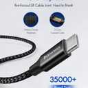 Baiwwa USB C to USB C Cable 20ft, Long USB Type C to Type C Cable 60W PD Fast Charger Cord Braided Compatible with Samsung Galaxy S21 S21+ S20 FE S20 Ultra, Pixel, Pad Pro/Air, MacBook Pro/Air