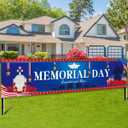 Veterans Day Decorations -Patriotic Banner Decorations Memorial Day Indoor and Outdoor Yard Banner for Remember and Honor Decorations, Memorial Day Party Supplies