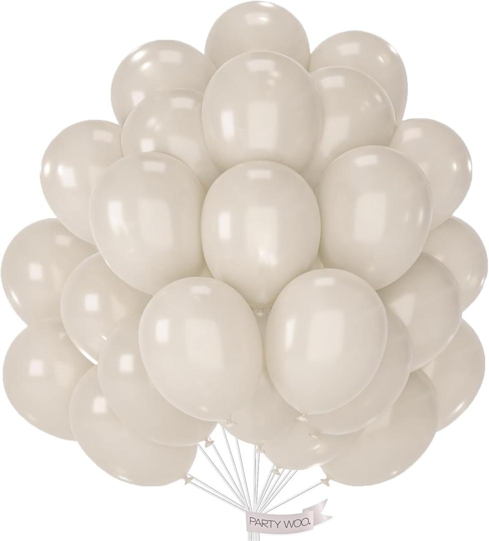 PartyWoo Balloons, 50 pcs 12 Inch Silver Metallic Balloons, Siler Balloons for Balloon Garland or Arch as Wedding Decorations, Birthday Decorations, Party Decorations
