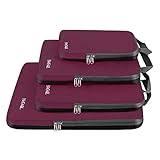 BAGAIL
 4 Set Compression Packing Cubes for Travel, Lightweight Vacation Travel Essentials, Travel Accessories for Suitcase Organizer Bags Set, Durable Luggage Organizer