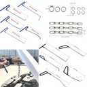 Super PDR 198PCS Paintless Dent Removal Kit, High Strength Steel Dent Removal Rods, Whale Tail Dent Repair Rods with Best Dent Repair Kit & LED Professional Inspection Light Board for car Dent Removal